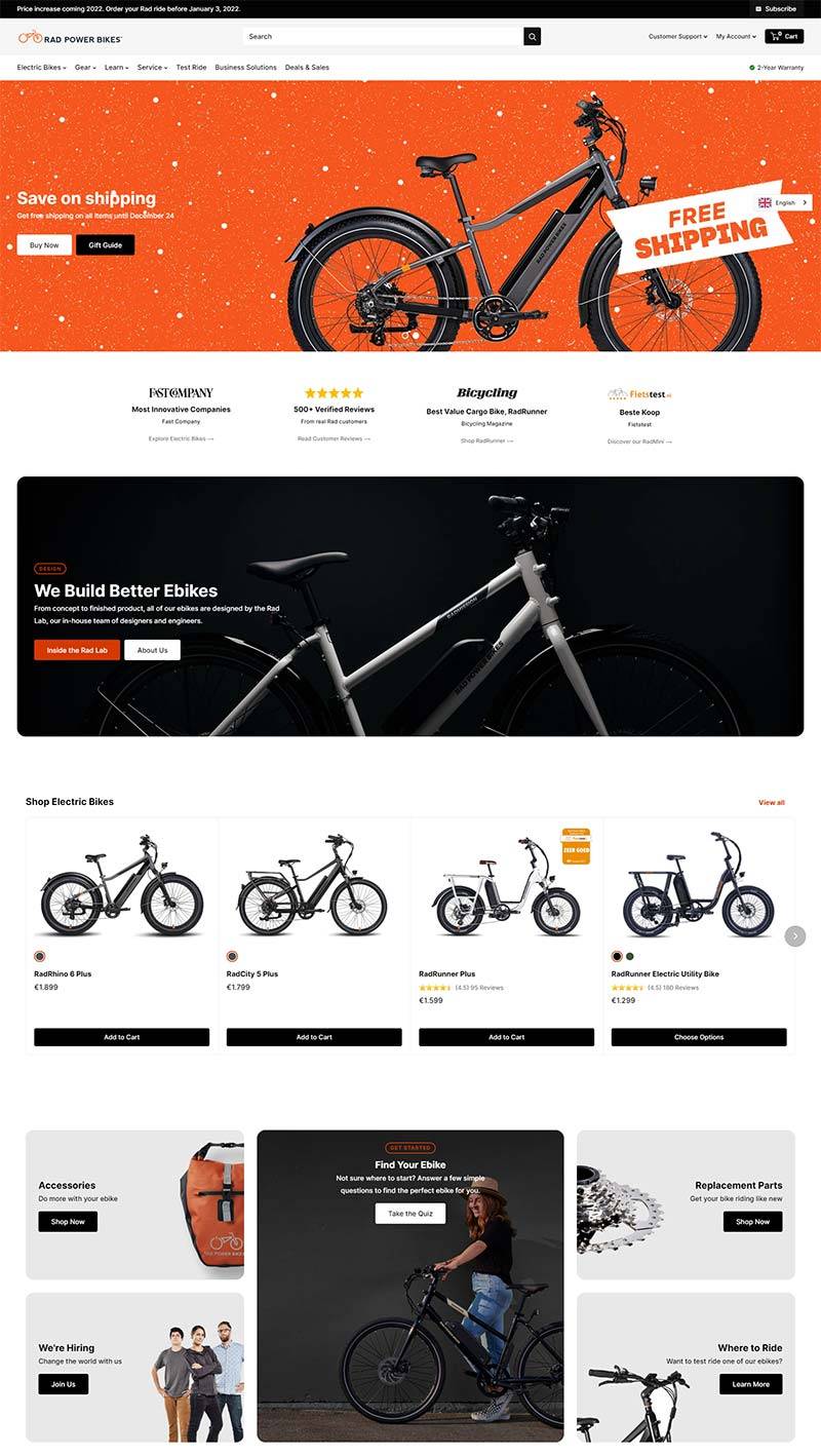 Rad Power Bikes 美国品牌电动自行车欧盟官网
