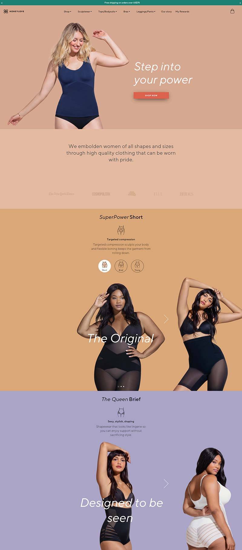 HoneyLove 美国女性塑身衣品牌购物网站