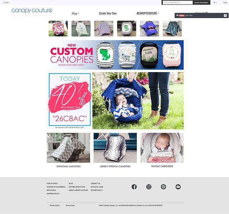 Canopy Couture 美国婴儿手篮海淘购物网站
