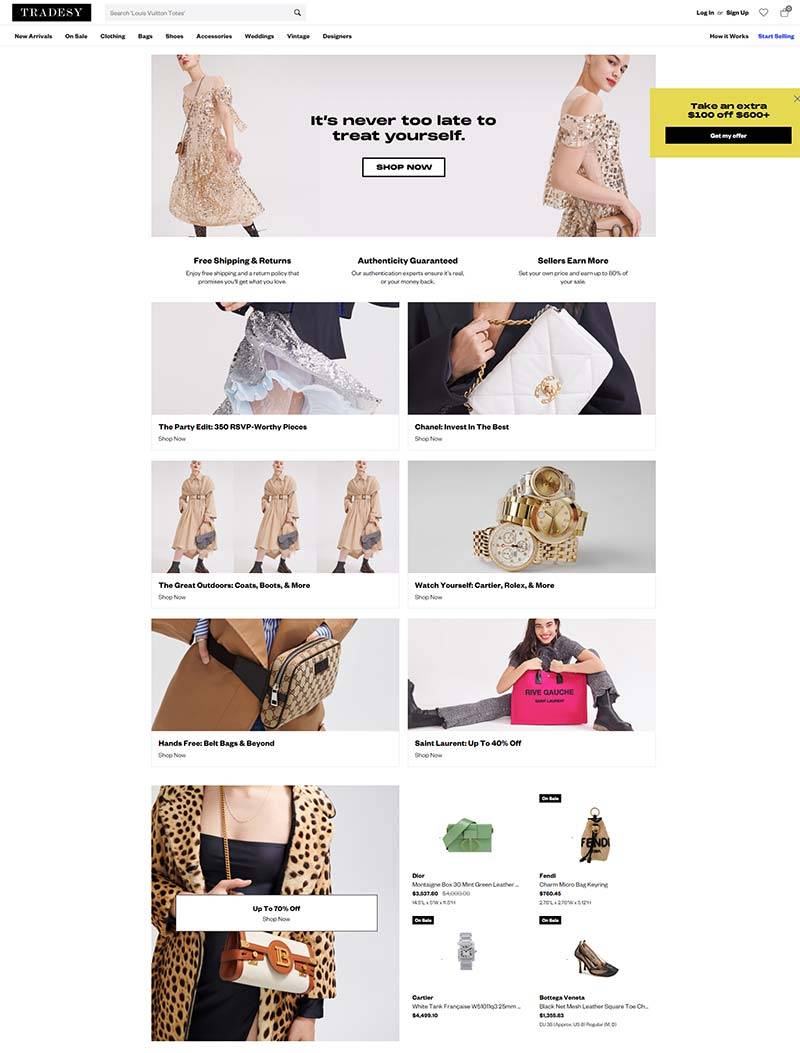 Tradesy 美国奢侈品服饰品牌购物网站