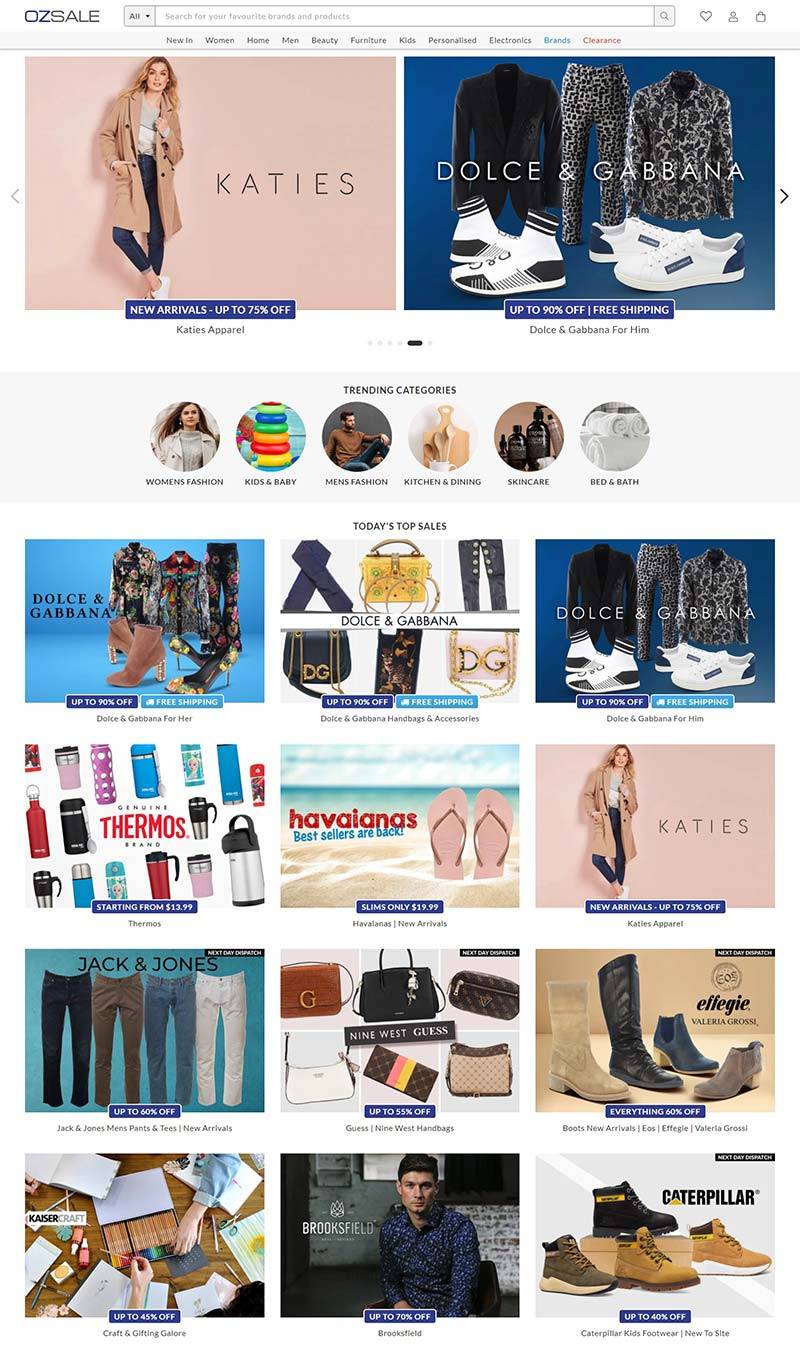 OZSALE 澳大利亚设计师服饰品牌购物网站