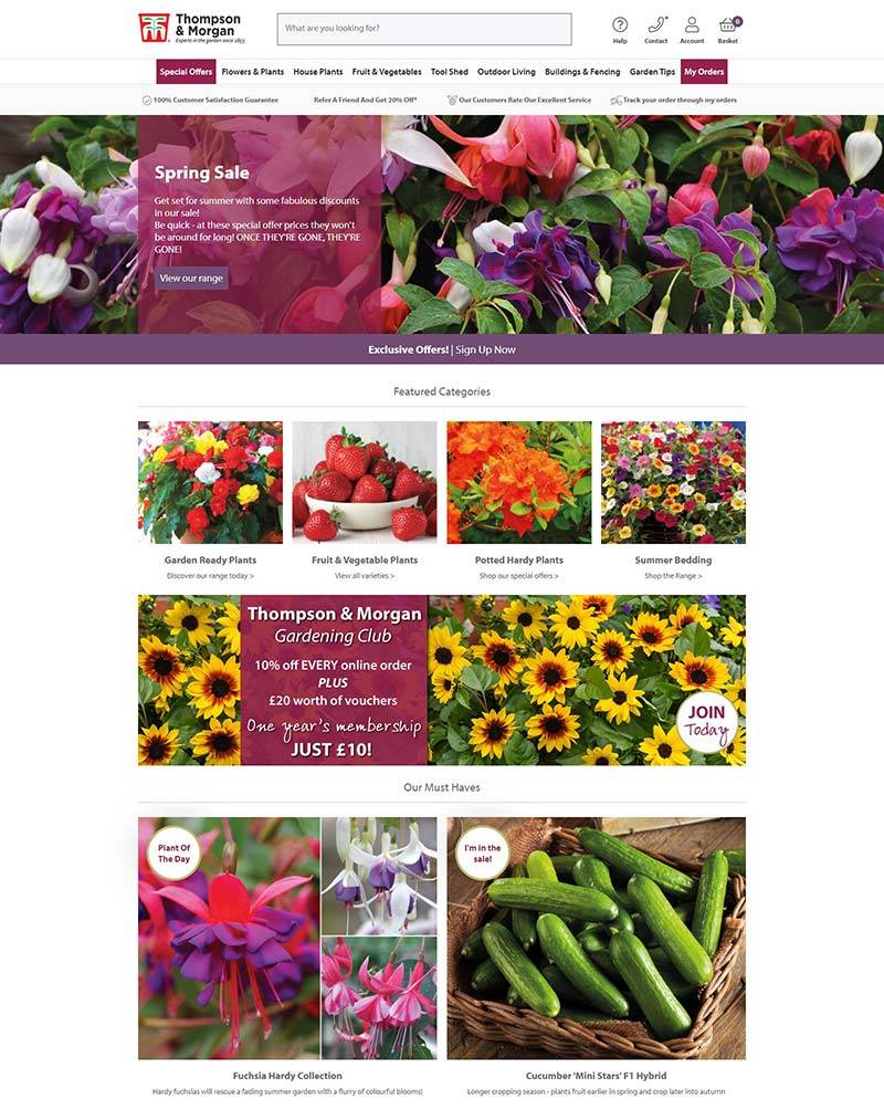 Thompson ＆ Morgan 英国种子植物产品海淘网站