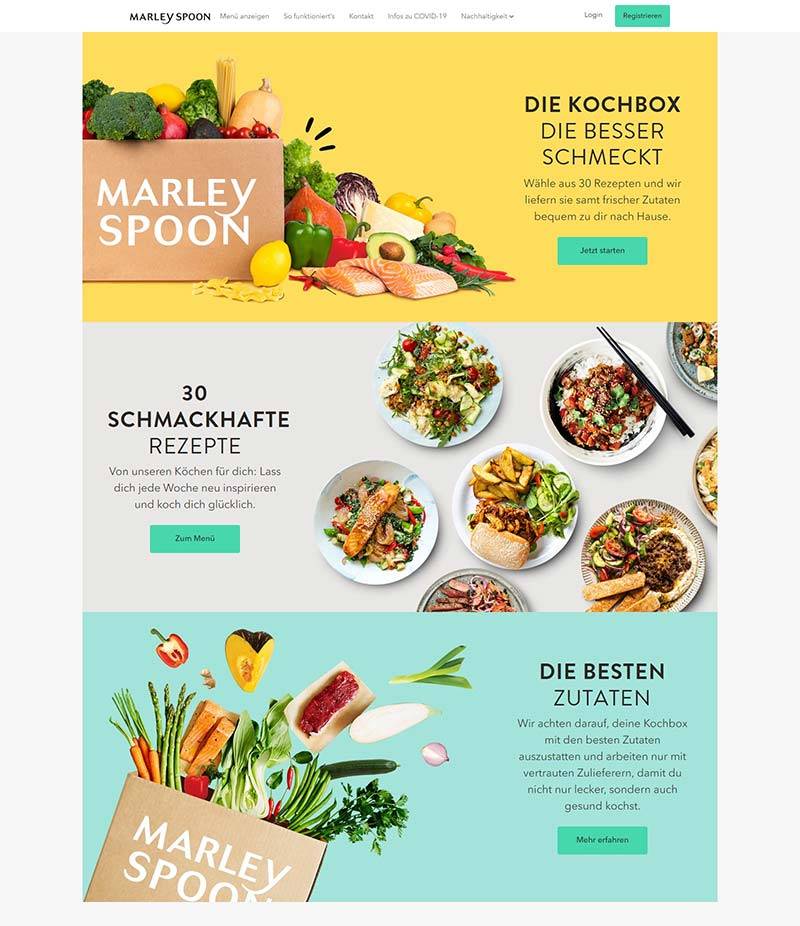 Marley Spoon 德国新鲜食材在线预订网站