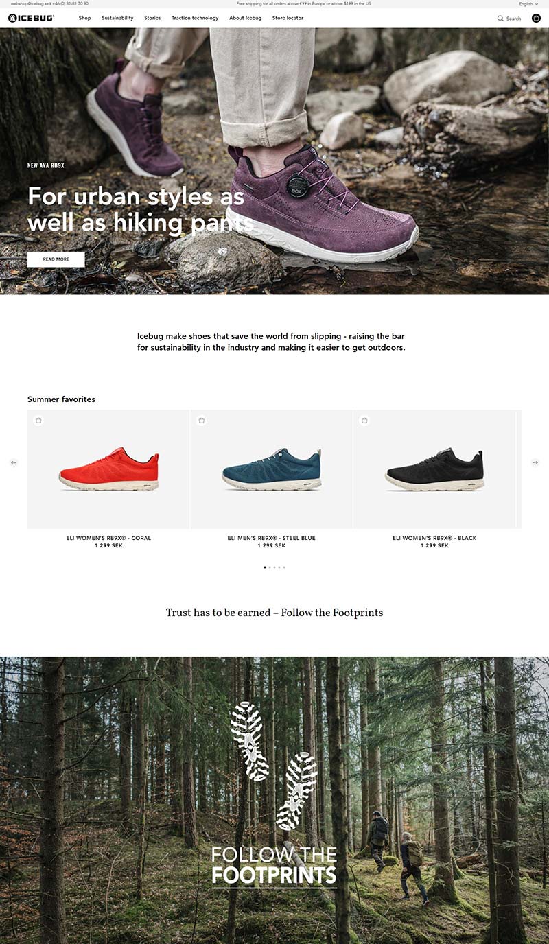 ICEBUG 瑞典户外跑鞋品牌购物网站
