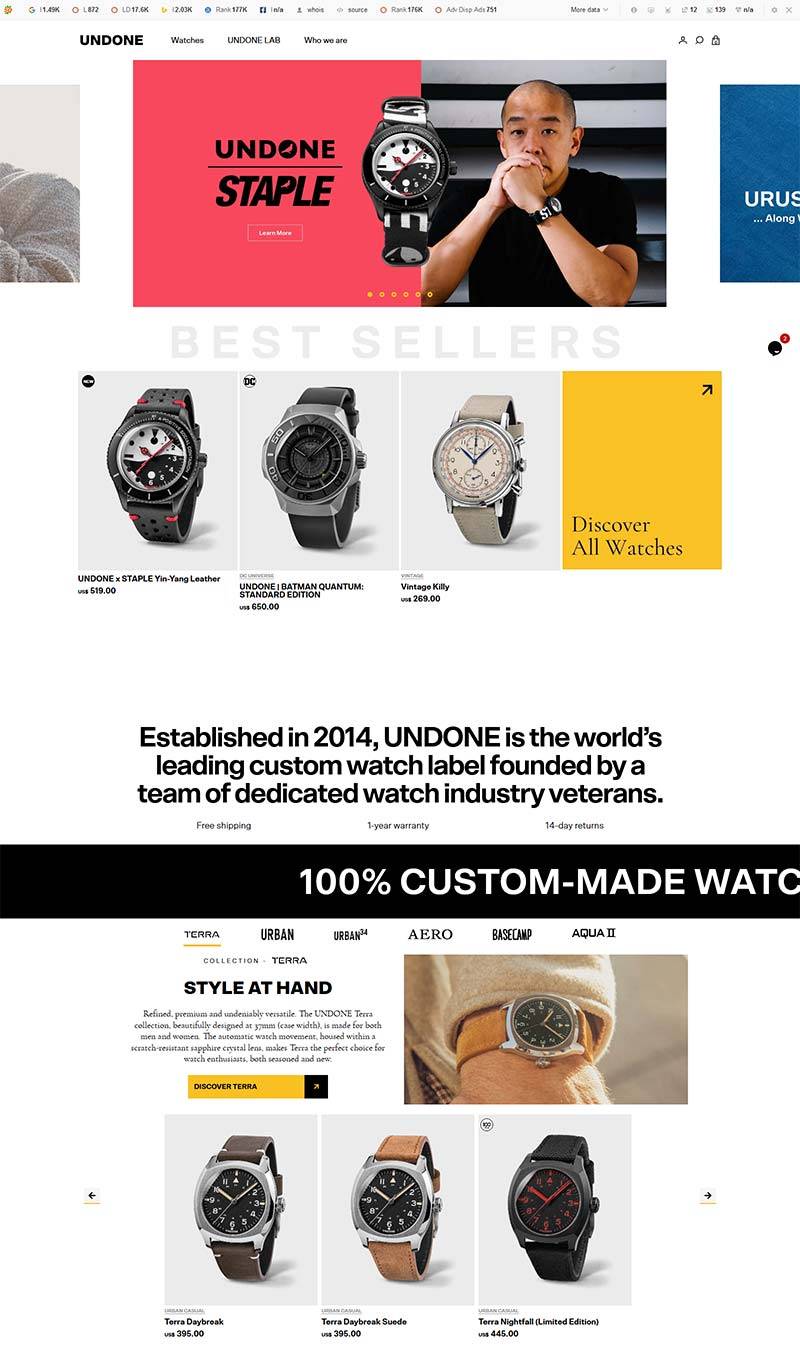 UNDONE Watches 昂当-香港定制手表品牌购物网站