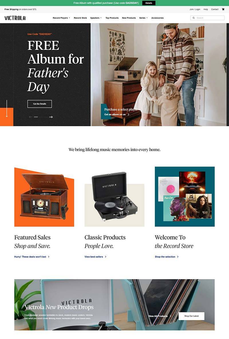 Victrola 北美留声机品牌购物网站