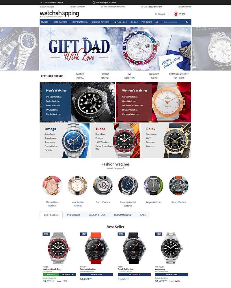 WatchShopping 美国品牌手表饰品购物网站