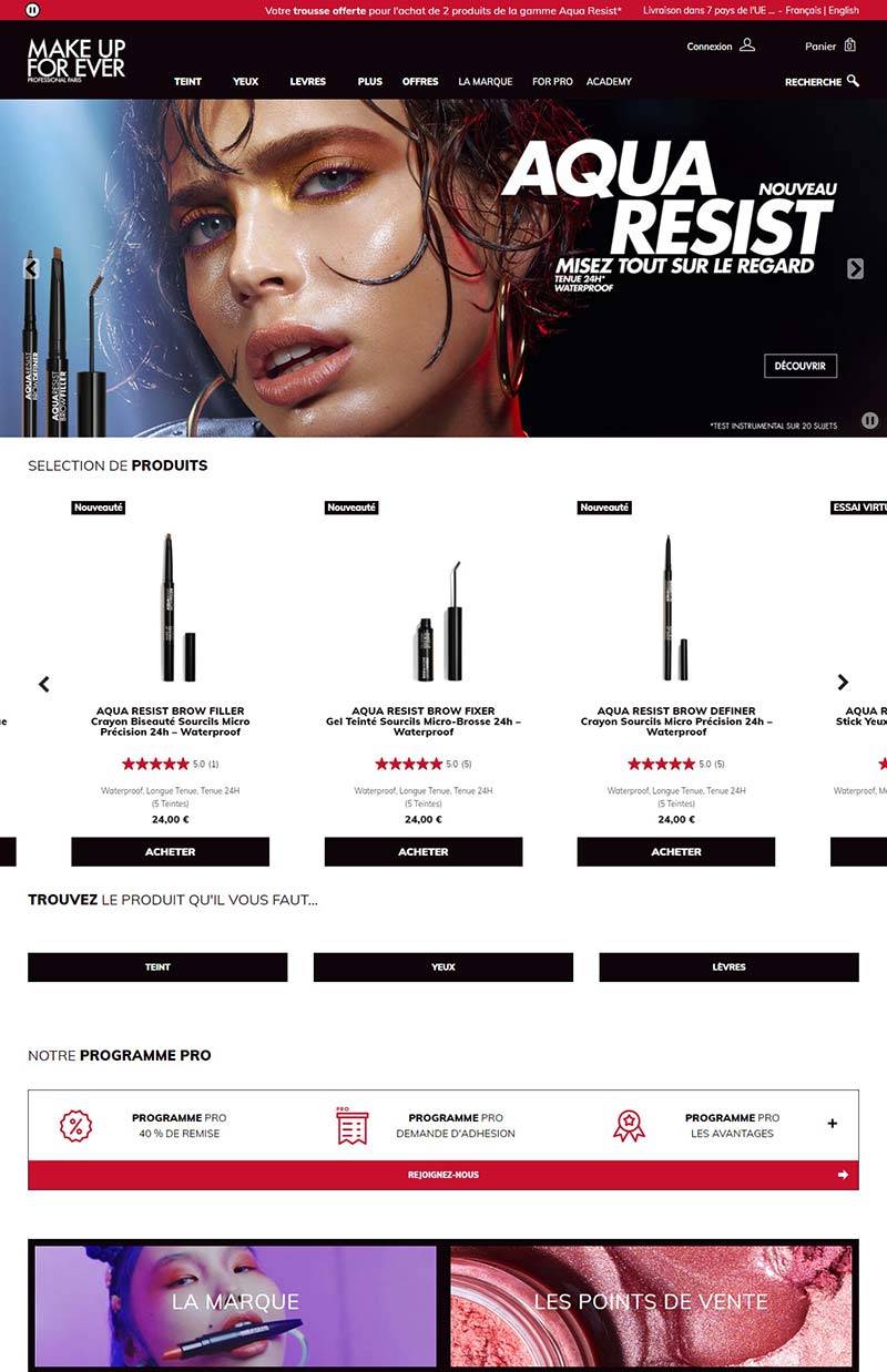 Make Up For Ever 玫珂菲-法国专业彩妆品牌购物网站