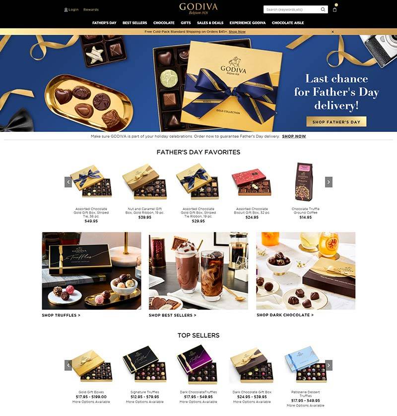 Godiva 歌帝梵-比利时巧克力品牌购物网站