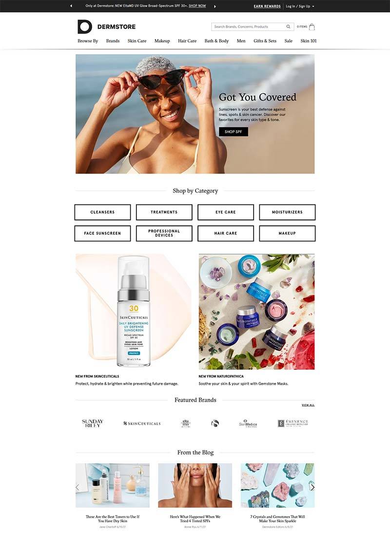 DermStore 美国药妆护肤品牌购物网站