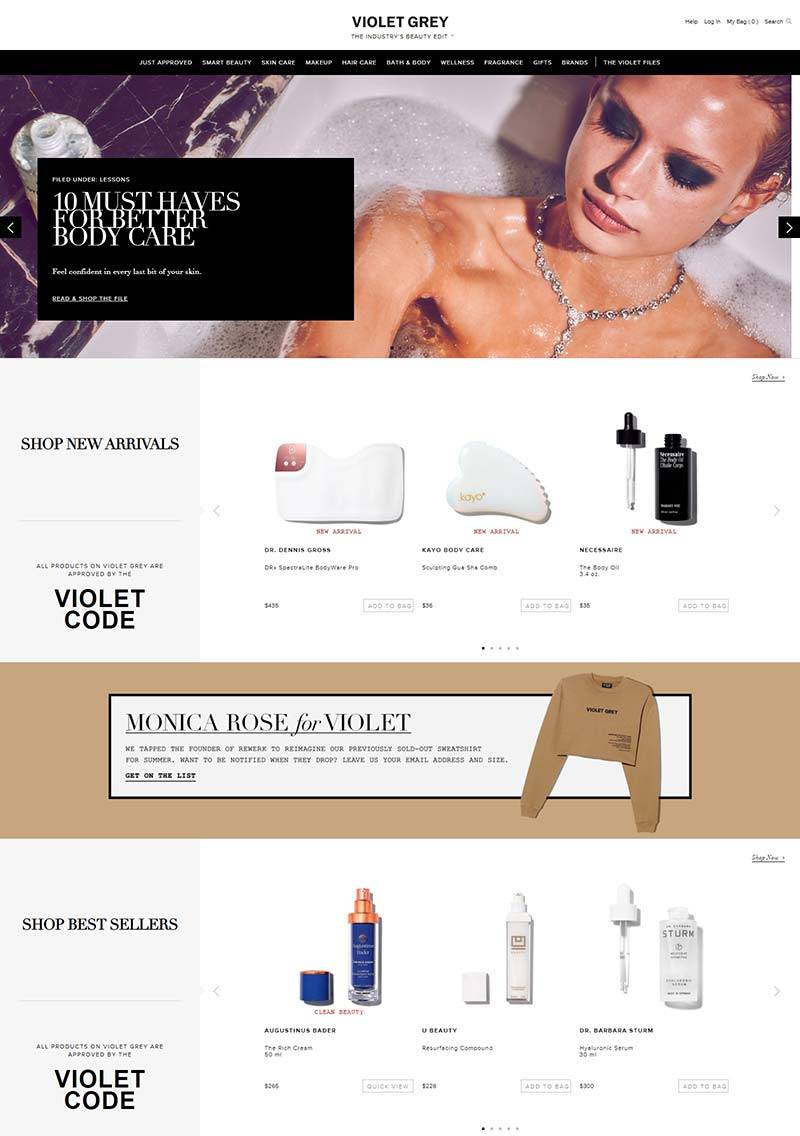 VIOLET GREY 美国高端护肤品牌购物网站