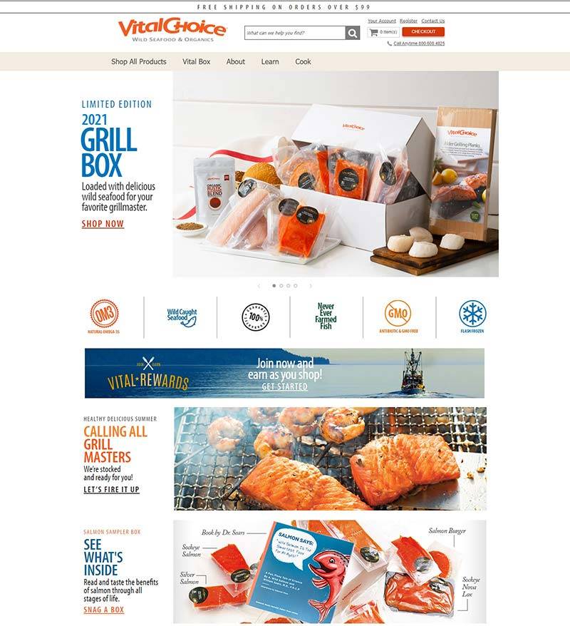 Vital Choice 美国有机健康食品购物网站