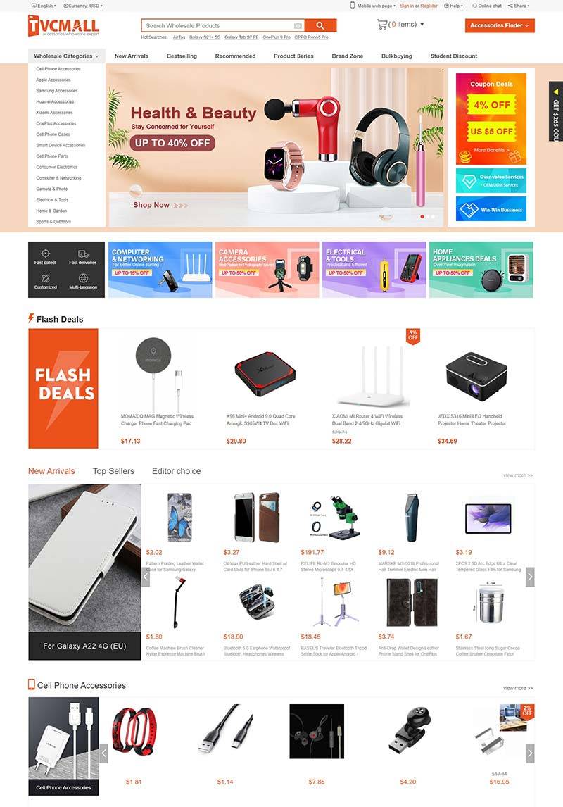 TVC-Mall 中国手机周边配件品牌购物网站