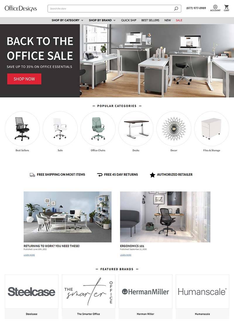 Office Designs 美国办公家居产品购物网站