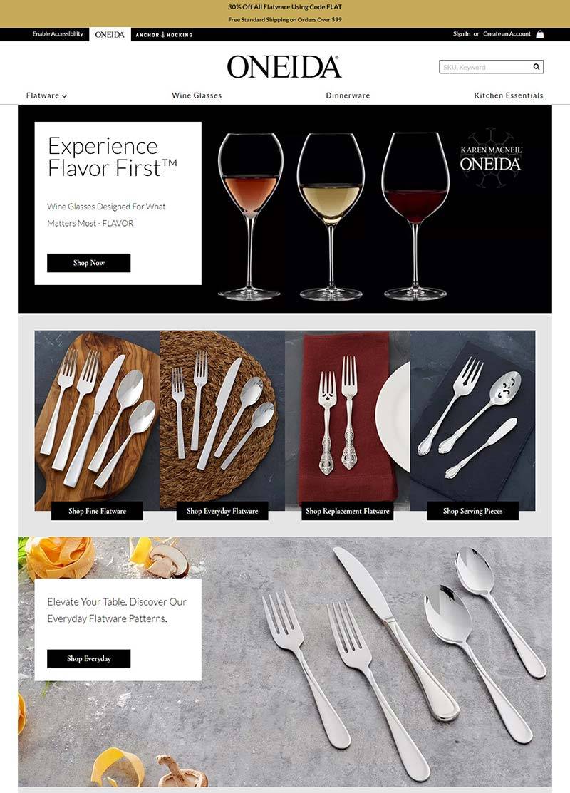 Oneida 奥奈达-美国知名餐具品牌购物网站