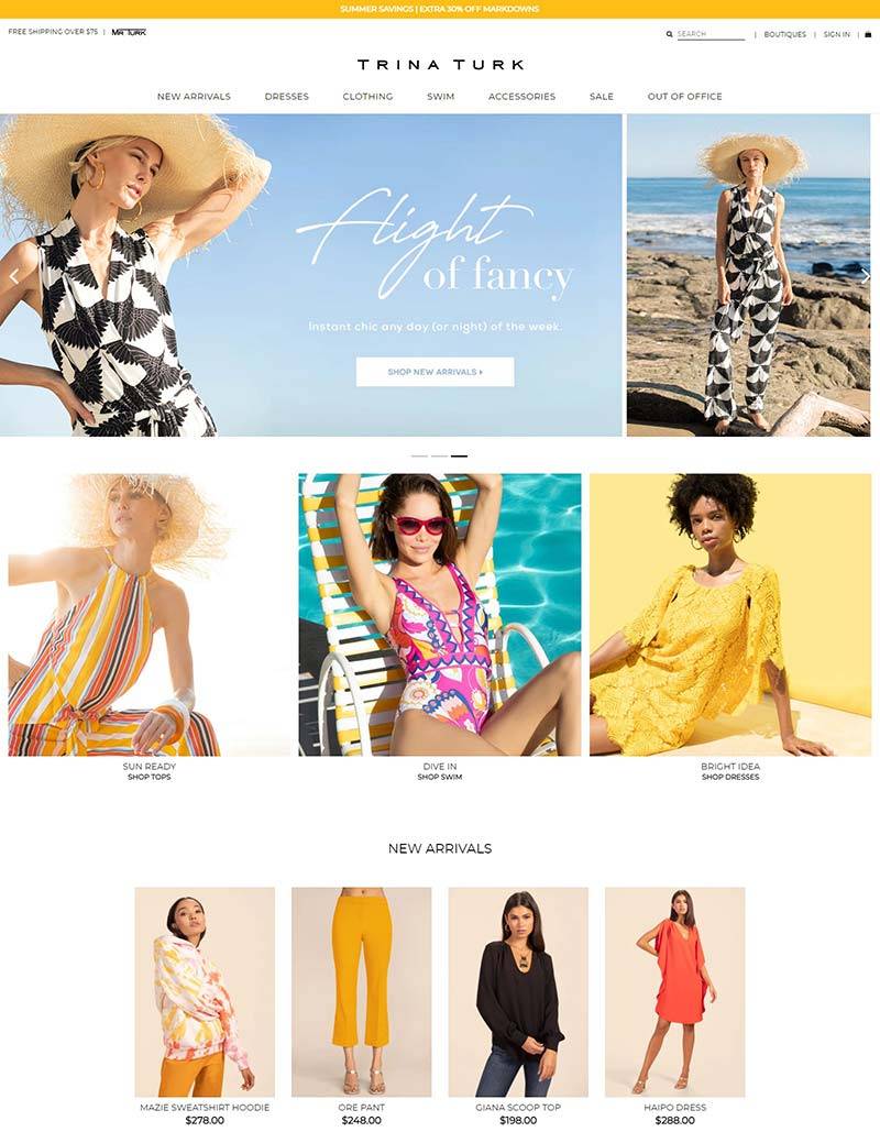 Trina Turk 美国高端女装品牌购物网站