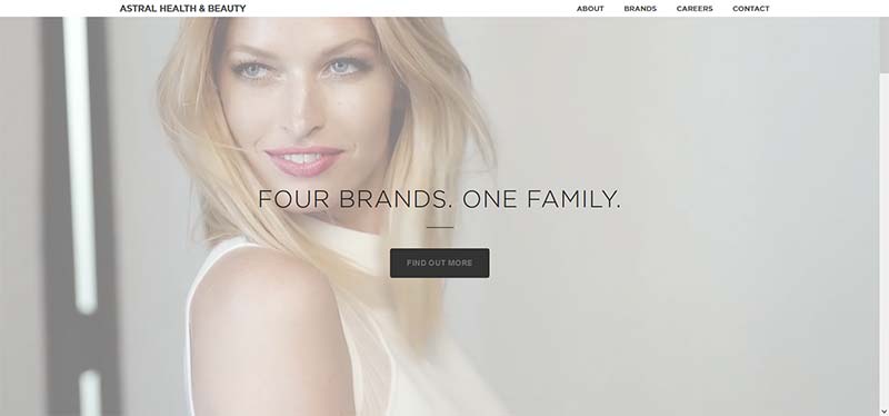 Astral Brands 美国品牌护肤品购物网站