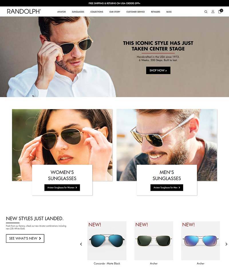 Randolph 蓝道夫-美国知名眼镜品牌购物网站