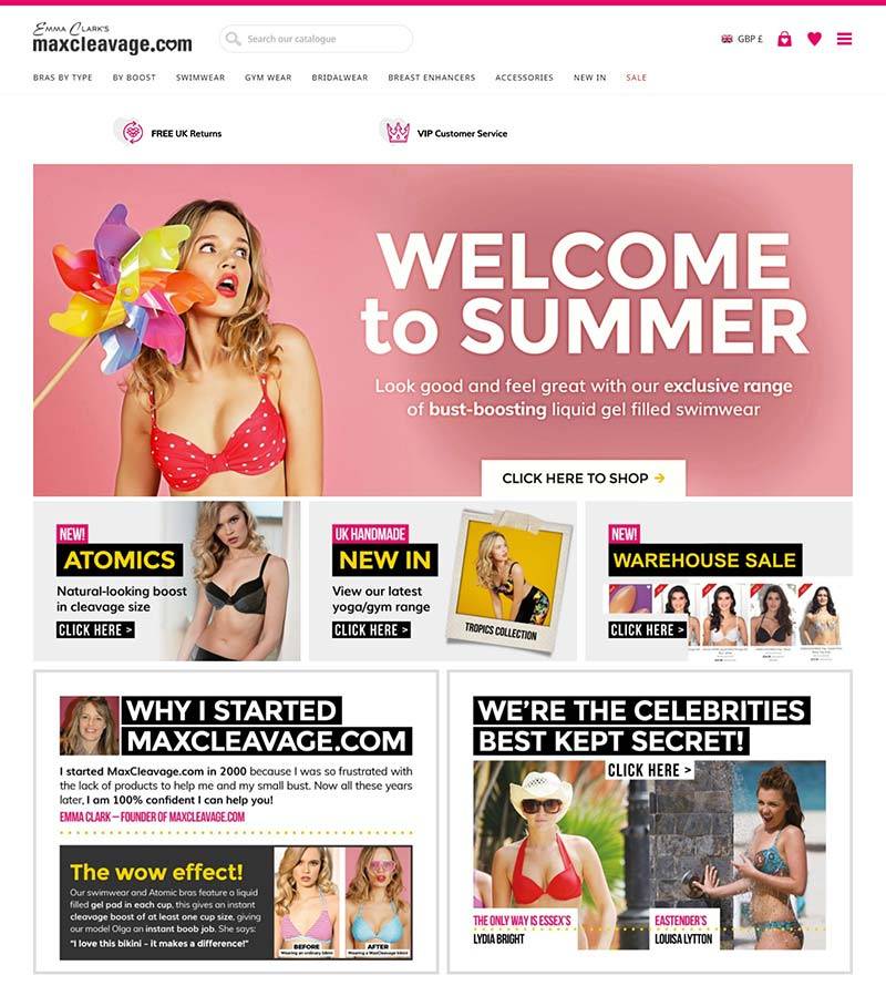 MaxCleavage 英国文胸内衣品牌购物网站