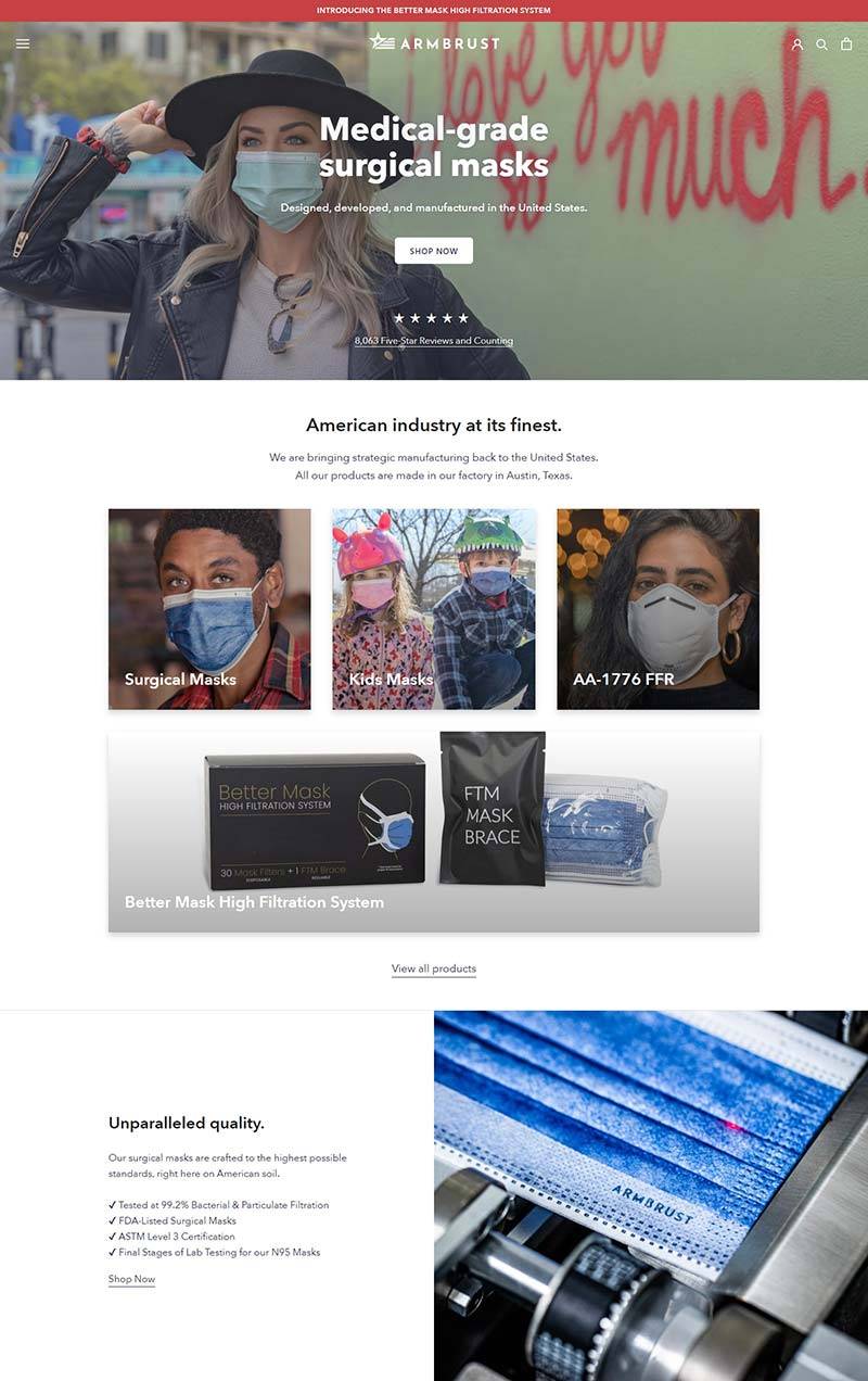 Armbrust 美国医用口罩在线预订网站