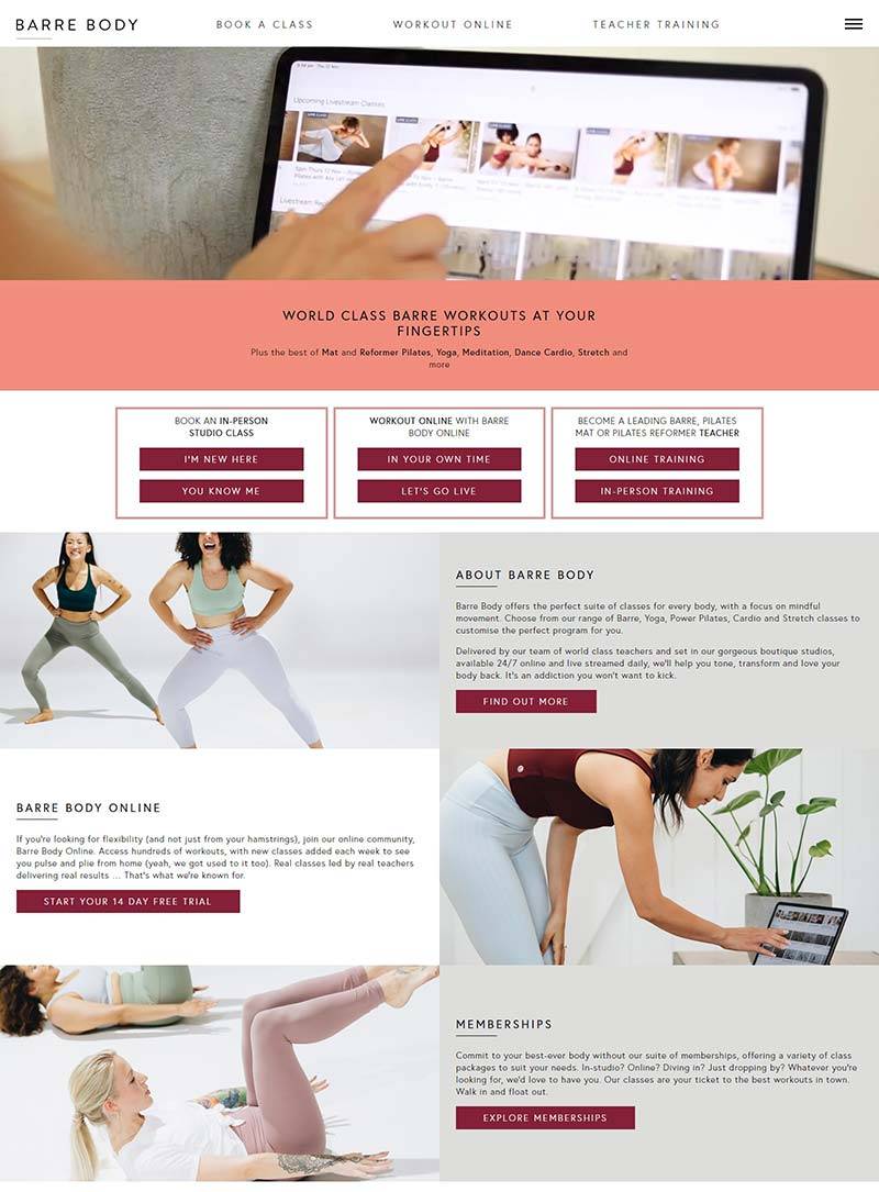 Barre Body 澳大利亚在线瑜伽课程官网