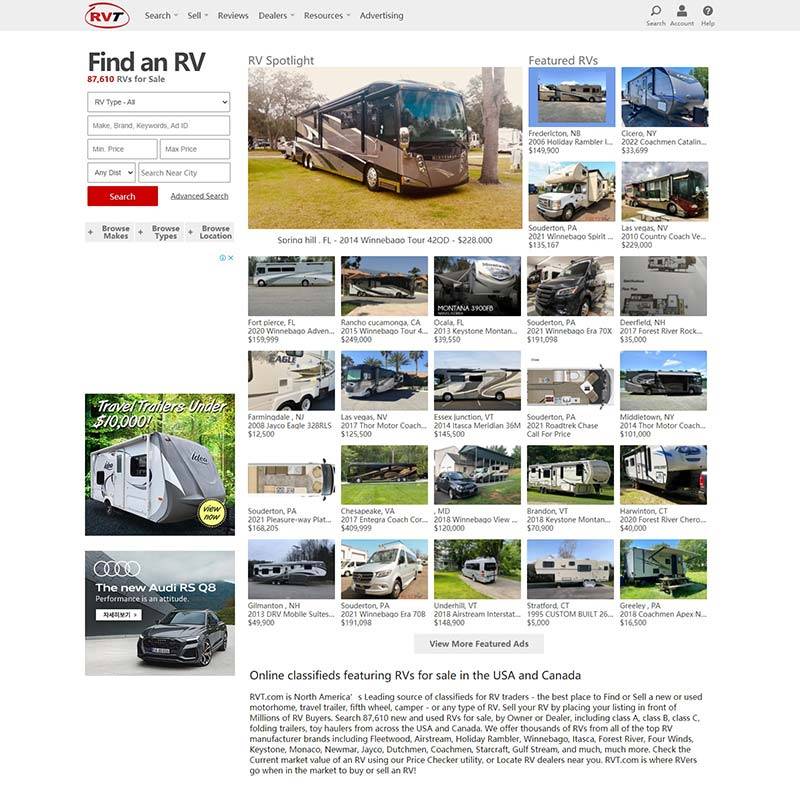RVT 美国二手房车交易网站