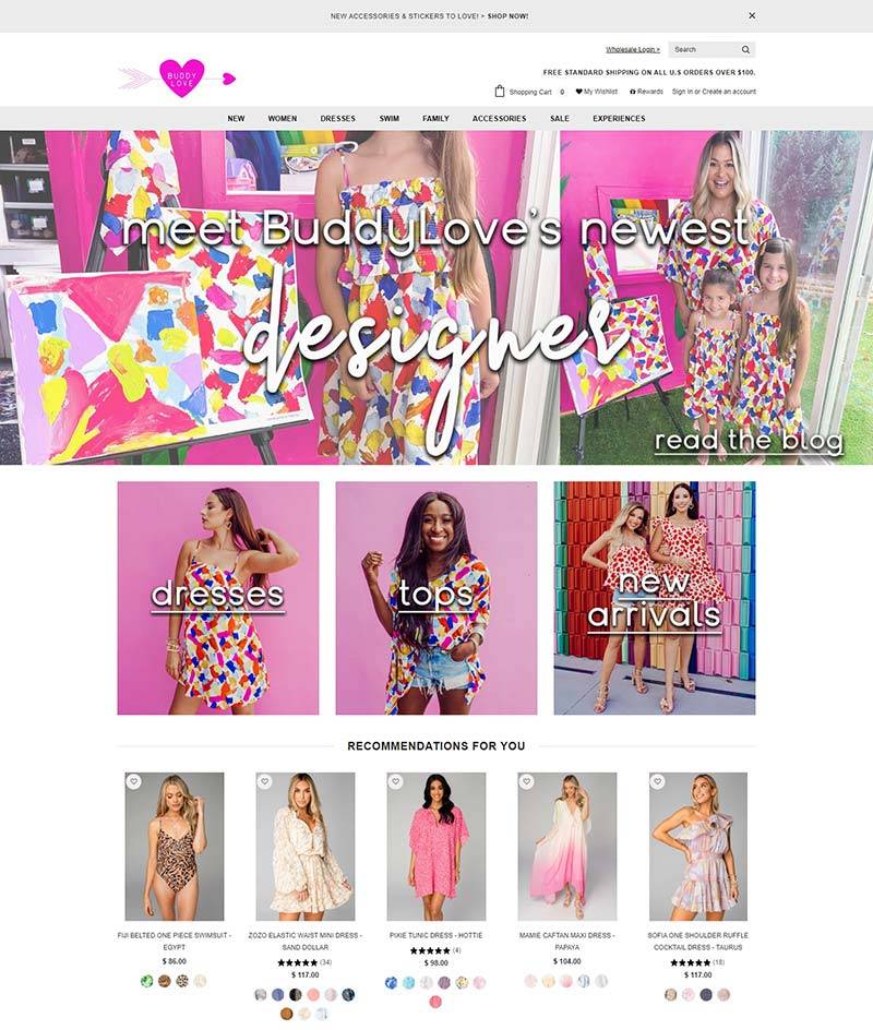 BuddyLove 美国波西米亚生活女装品牌网站