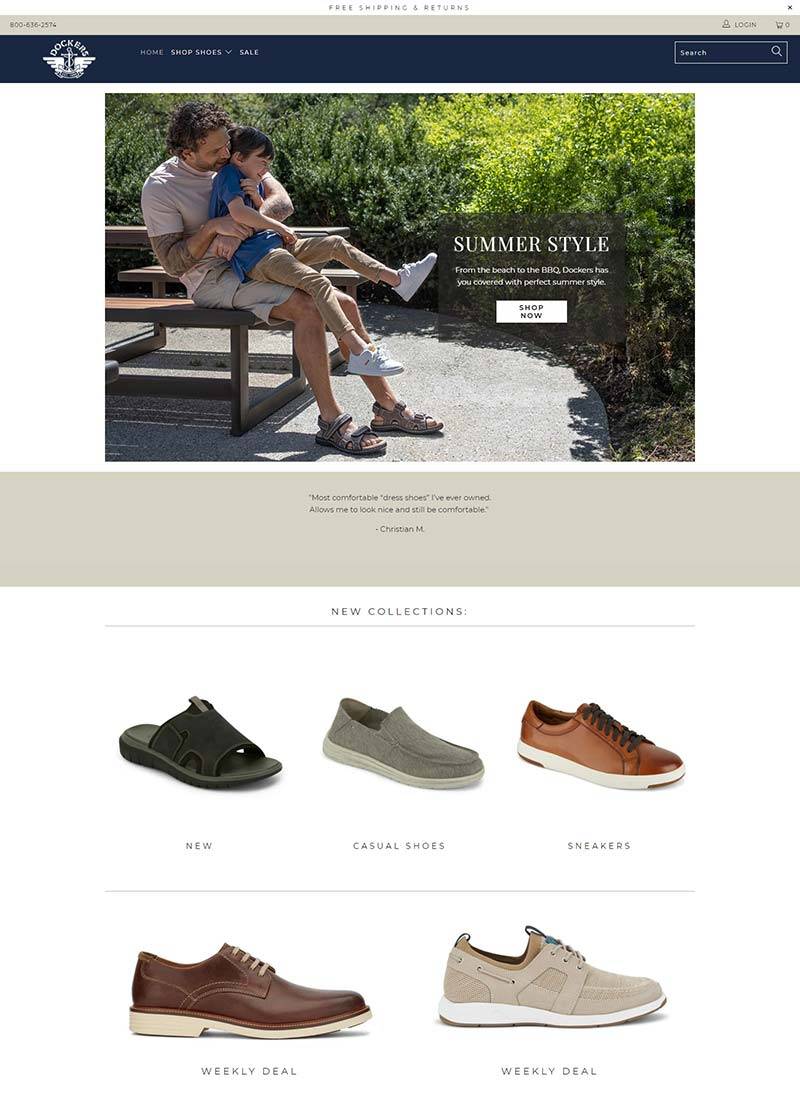 Dockers Shoes 美国男士鞋履品牌购物网站