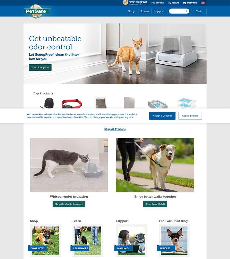 PetSafe.net 美国宠物训练设备购物网站