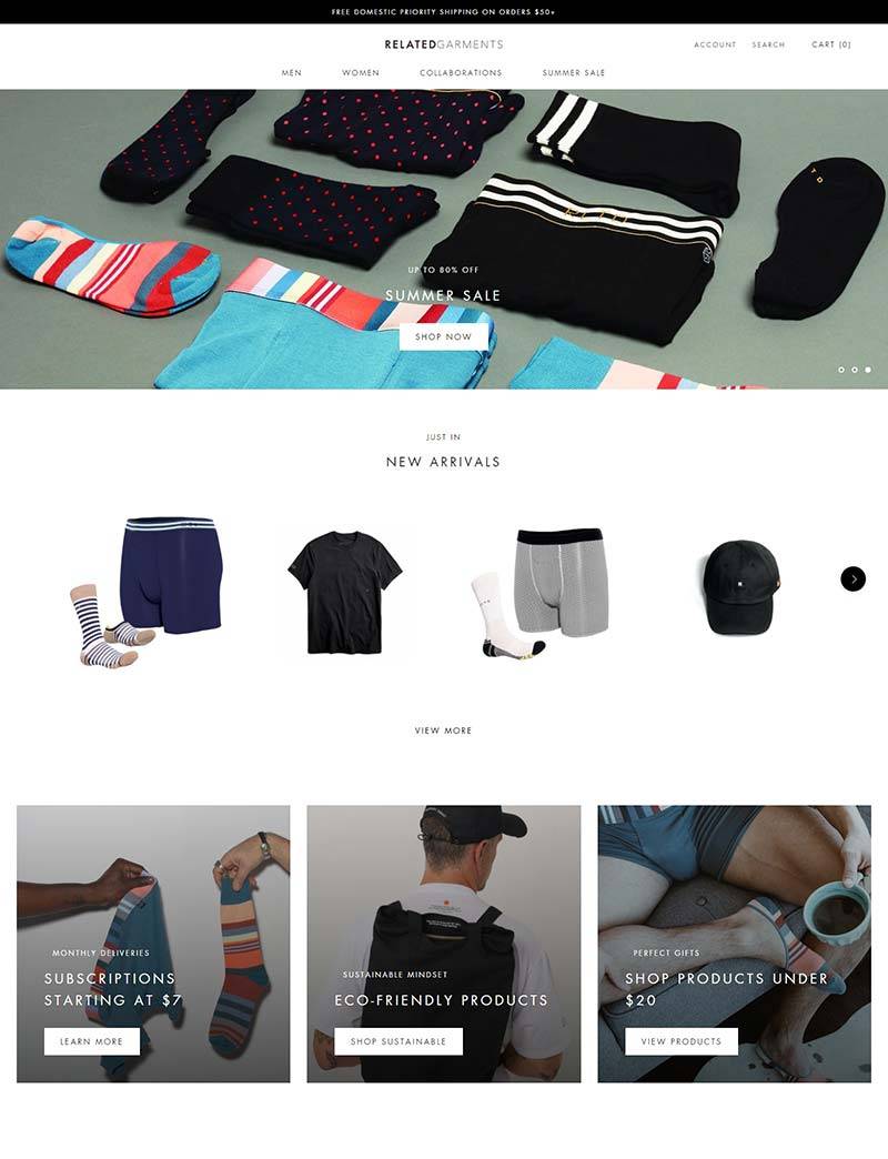 Related Garments 美国男士内衣品牌购物网站