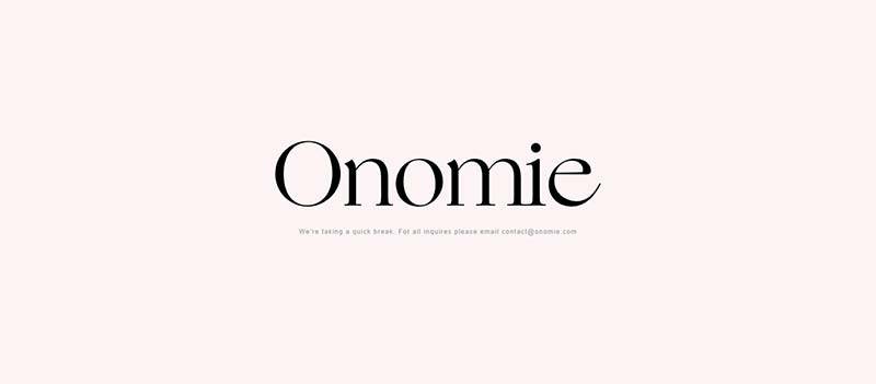 Onomie 澳大利亚护肤品牌购物网站