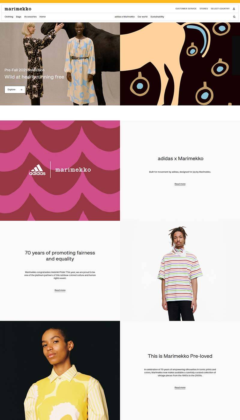 Marimekko 美国设计师服饰品牌购物网站