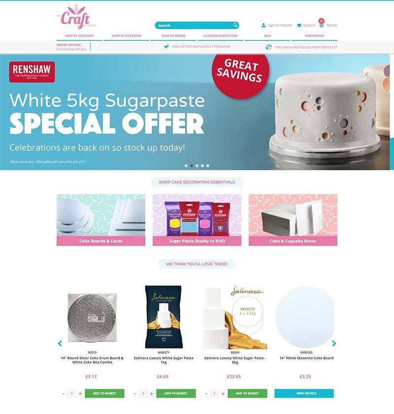 Craft Company 英国蛋糕用品海淘购物网站