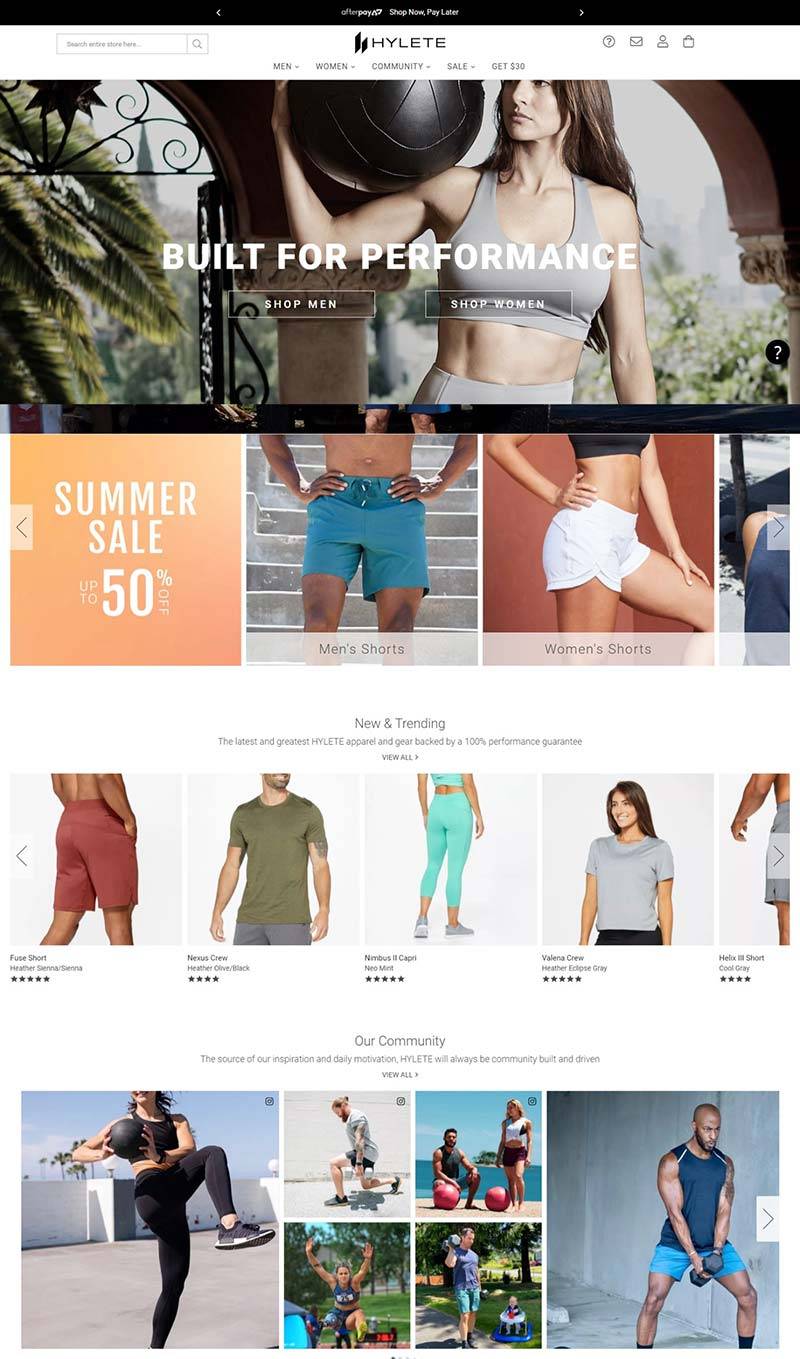 Hylete 美国运动服饰品牌购物网站