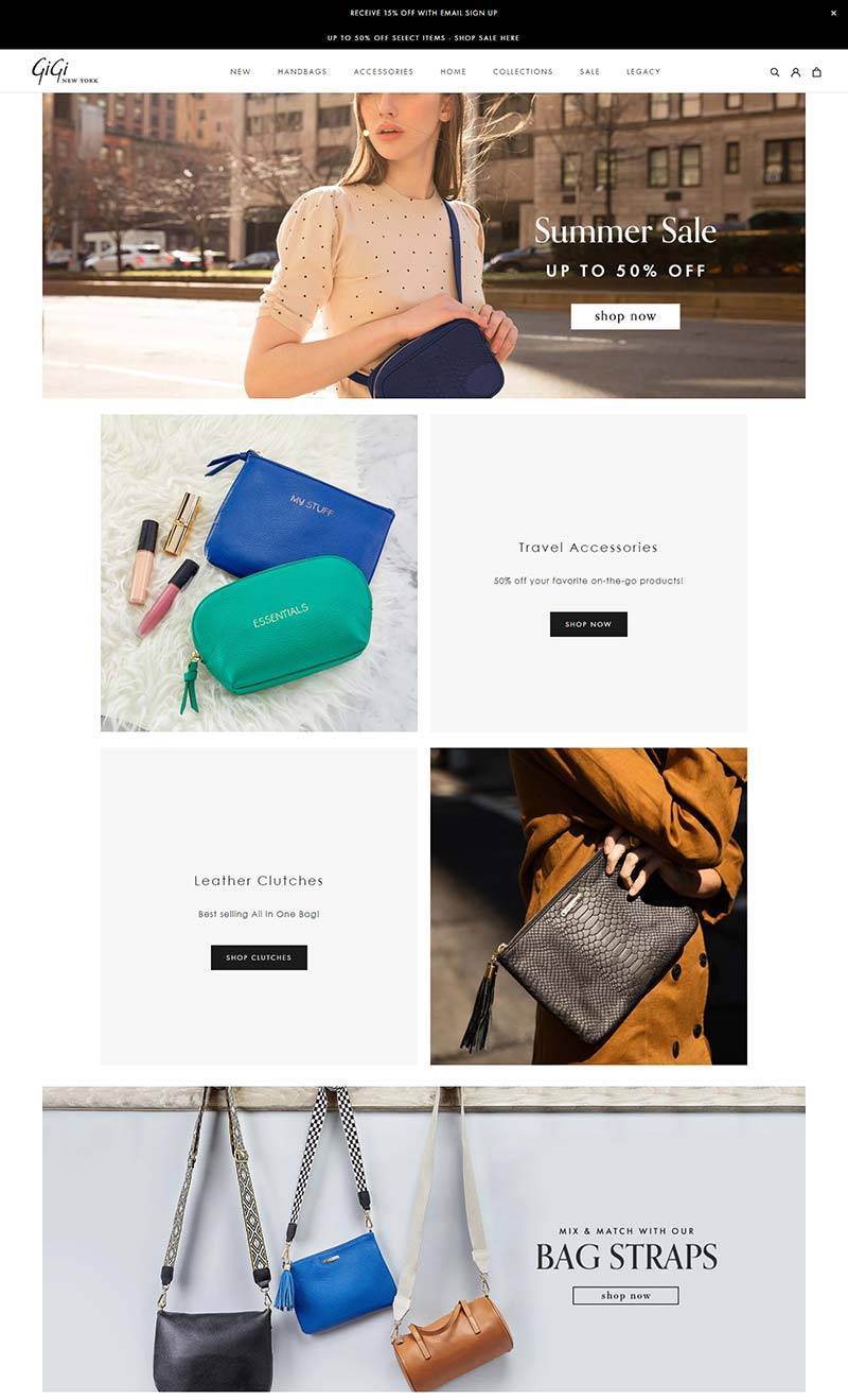 GiGi New York 美国真皮手袋品牌购物网站
