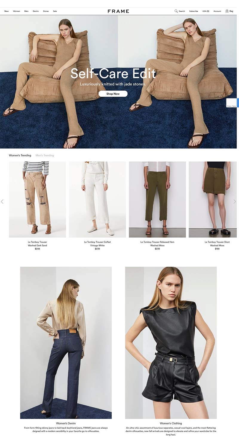 Frame Denim 英国牛仔服饰品牌购物网站