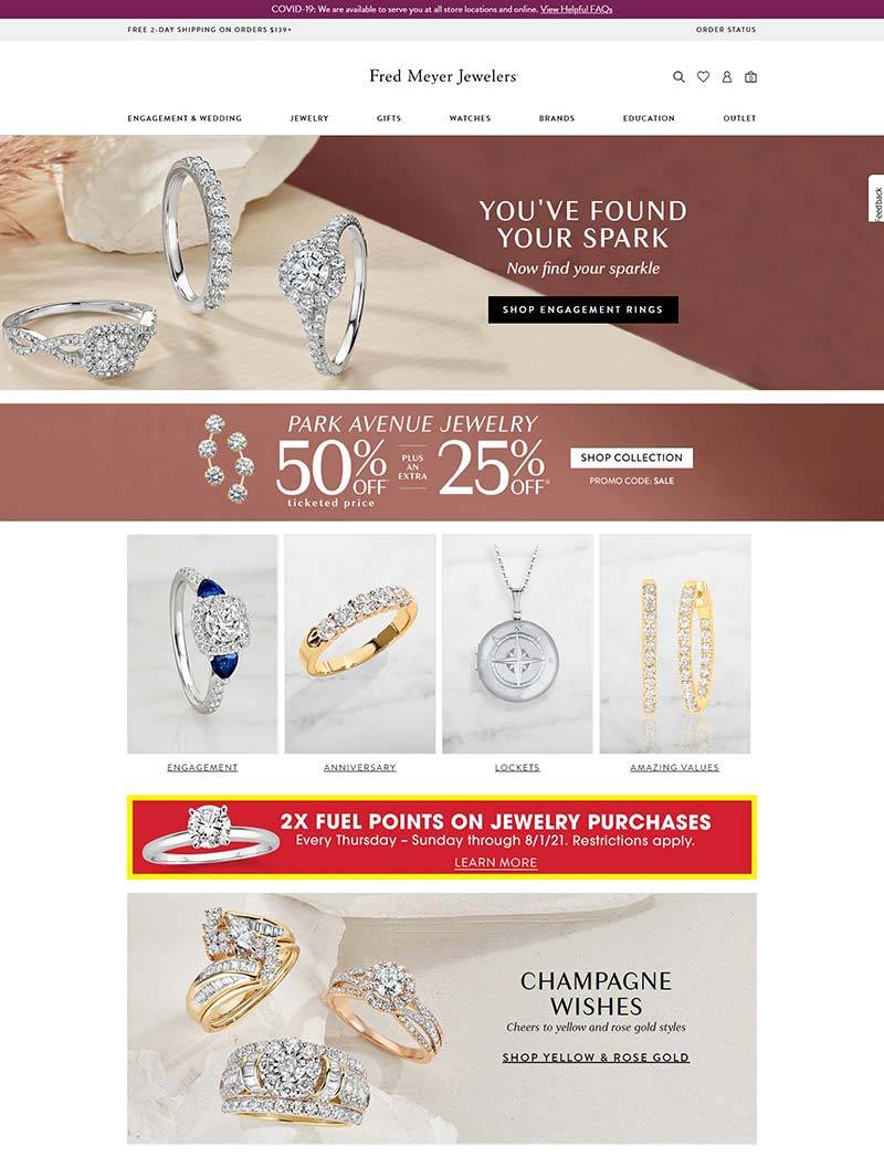 Fred Meyer Jewelers 美国品牌珠宝饰品购物网站