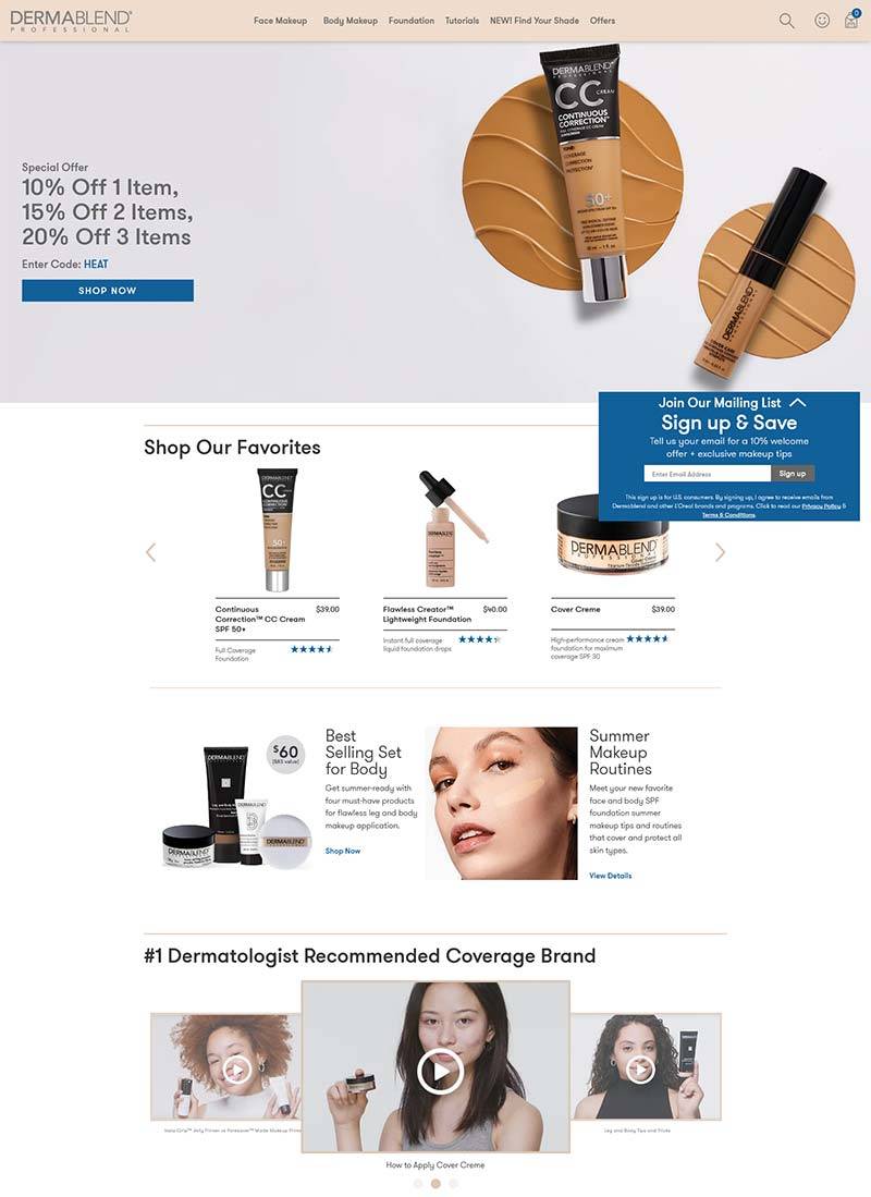 Dermablend 美国皮肤修护品牌购物网站