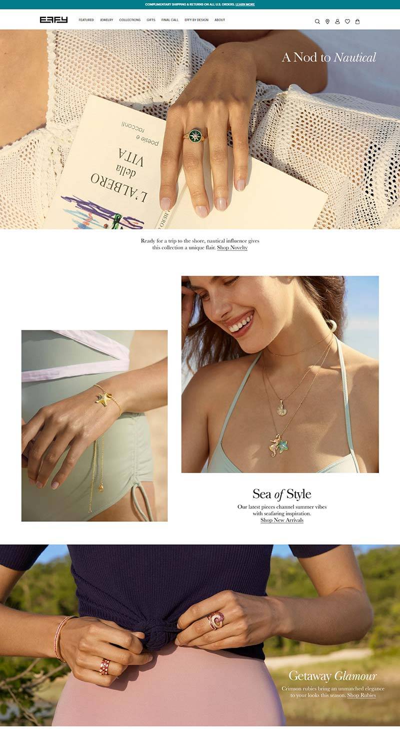 Effy Jewelry 美国设计师珠宝品牌购物网站