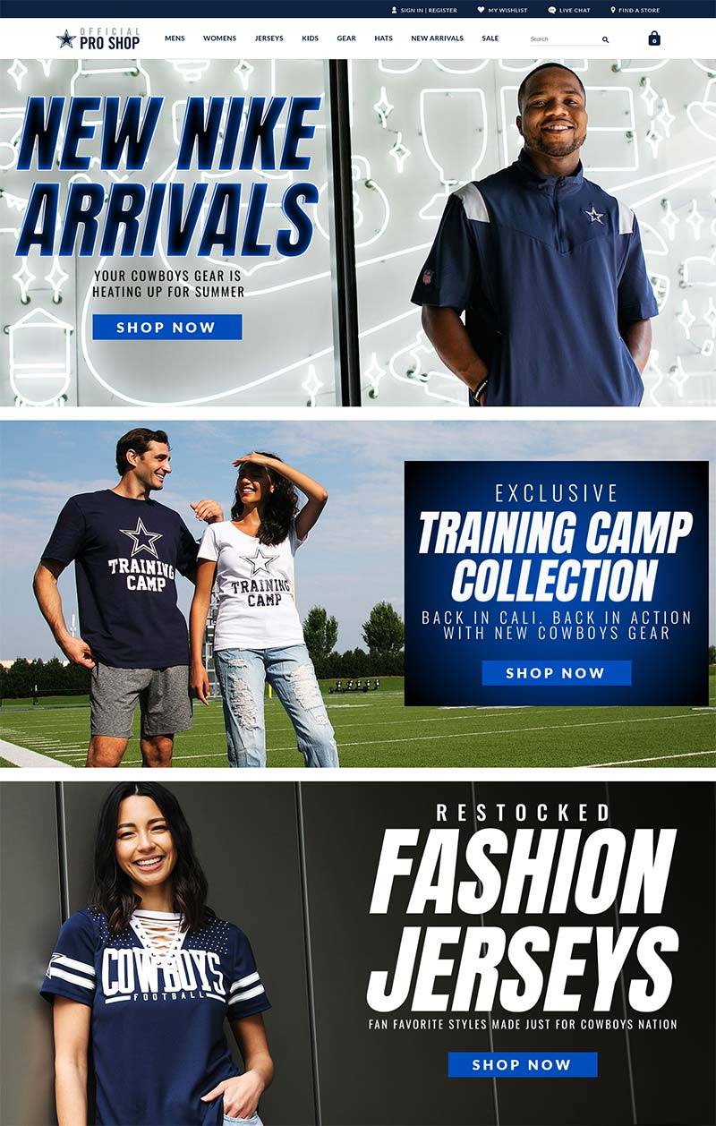 Dallas Cowboys Pro Shop 美国达拉斯牛仔海淘购物网站