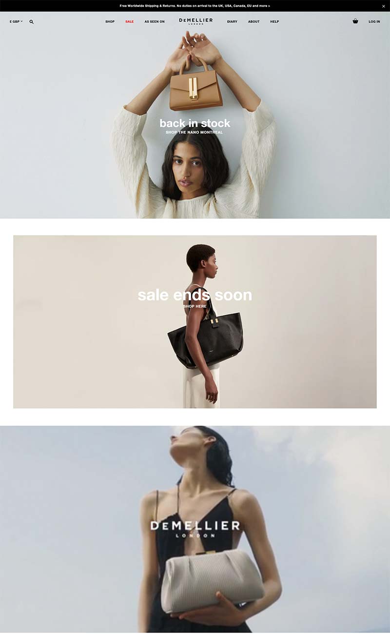 DeMellier 英国时尚手袋品牌购物网站
