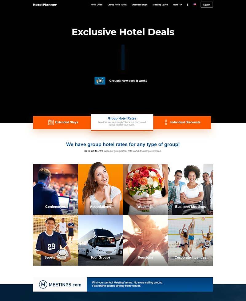 Hotel Planner 美国品牌旅游酒店预订网站
