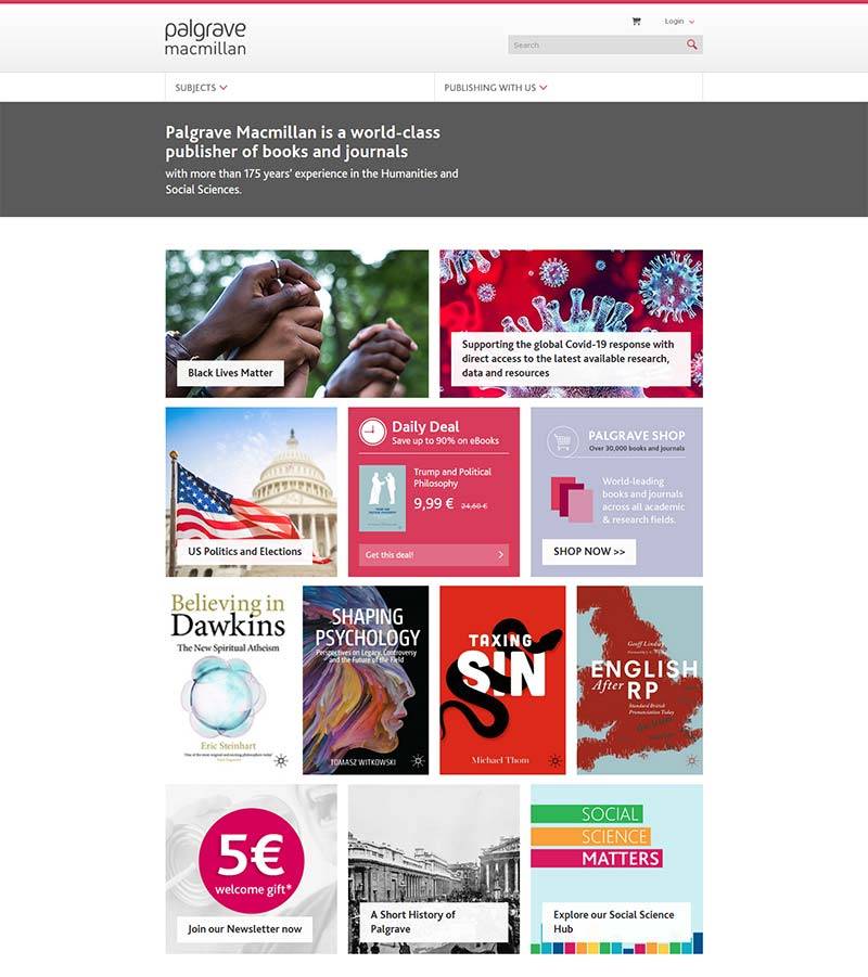 Palgrave Macmillan 英国帕尔格雷夫麦克米兰出版社官网
