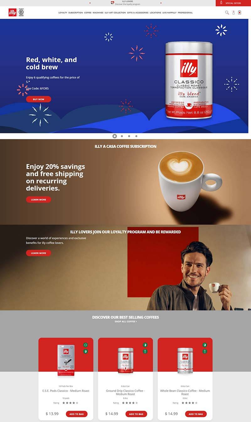 illy caffe 意大利顶级咖啡品牌购物网站