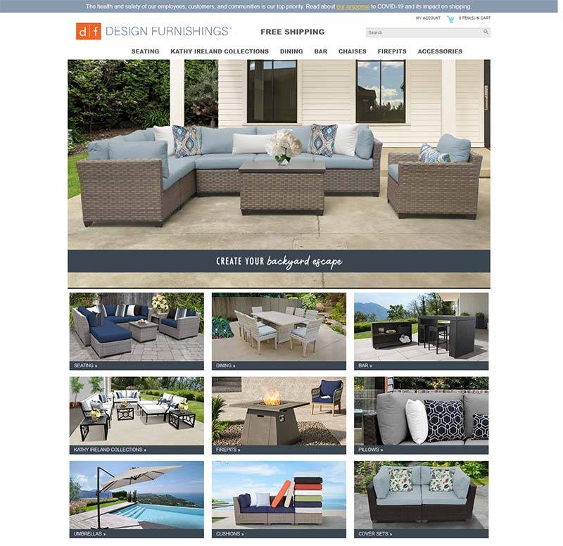 Design Furnishings 美国户外家居品牌购物网站