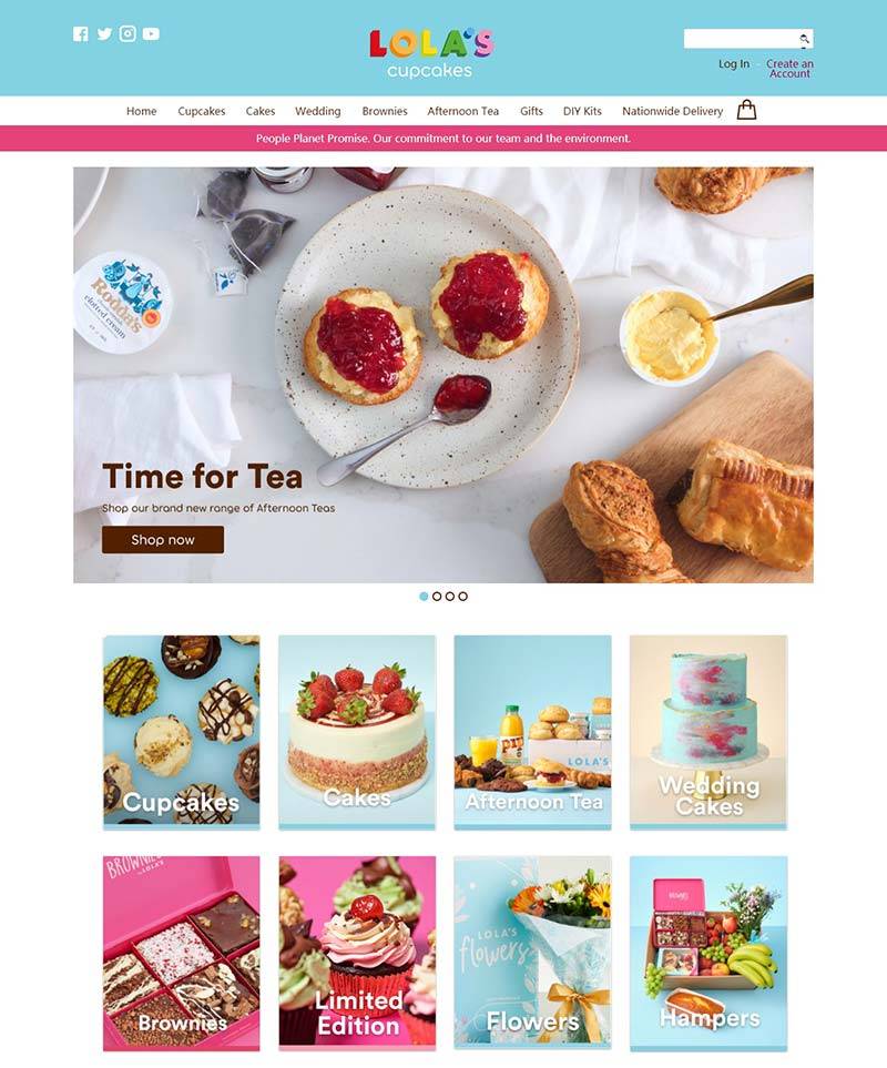 Lola's Cupcakes 英国蛋糕装饰品牌购物网站