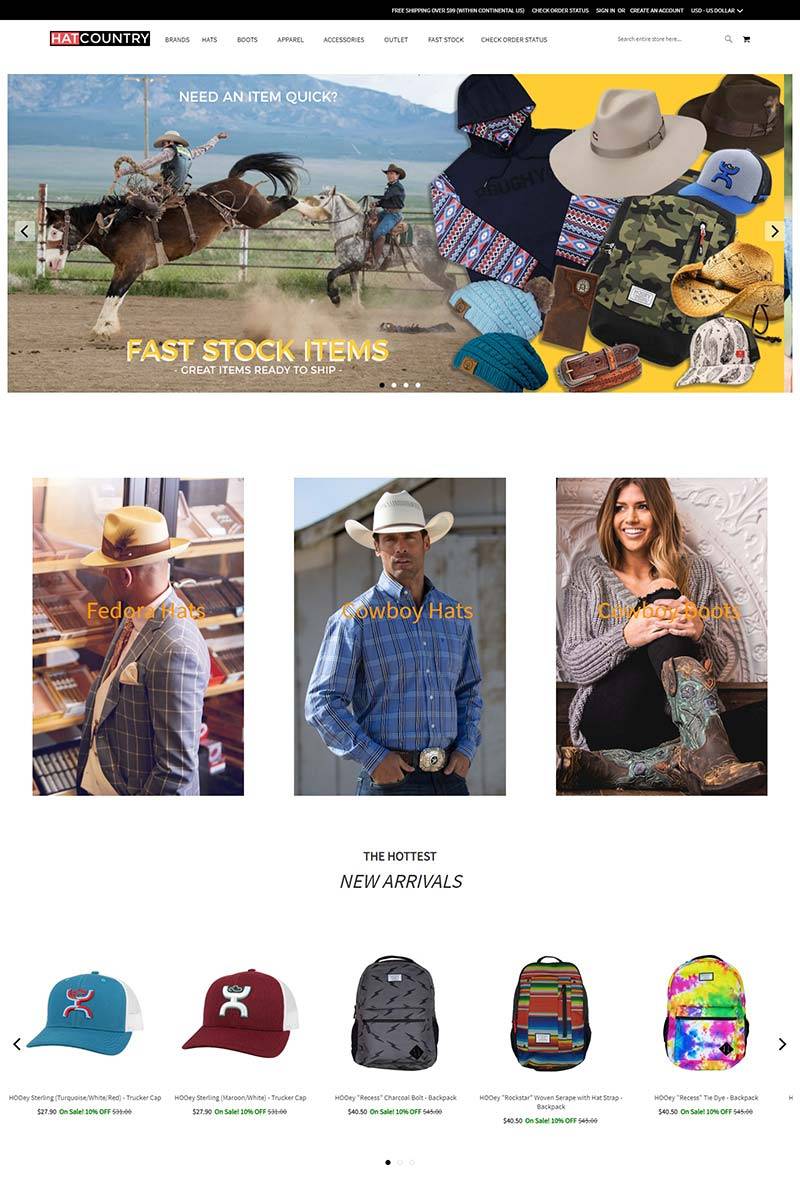 Hat country 美国牛仔帽品牌购物网站