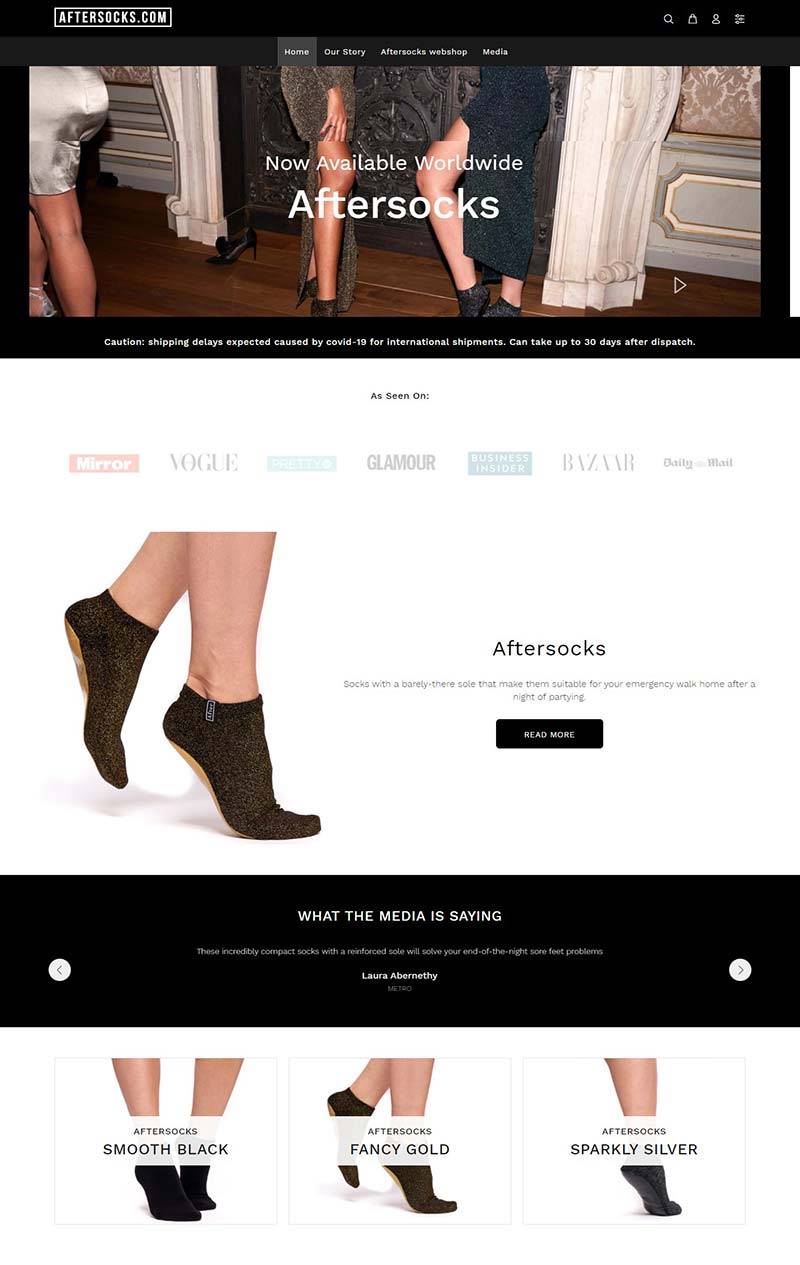 Aftersocks 美国时尚功能袜品牌购物网站