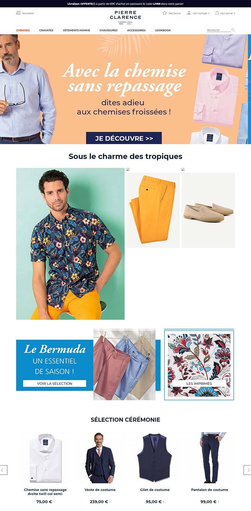 Pierre clarence 法国高档时装品牌购物网站