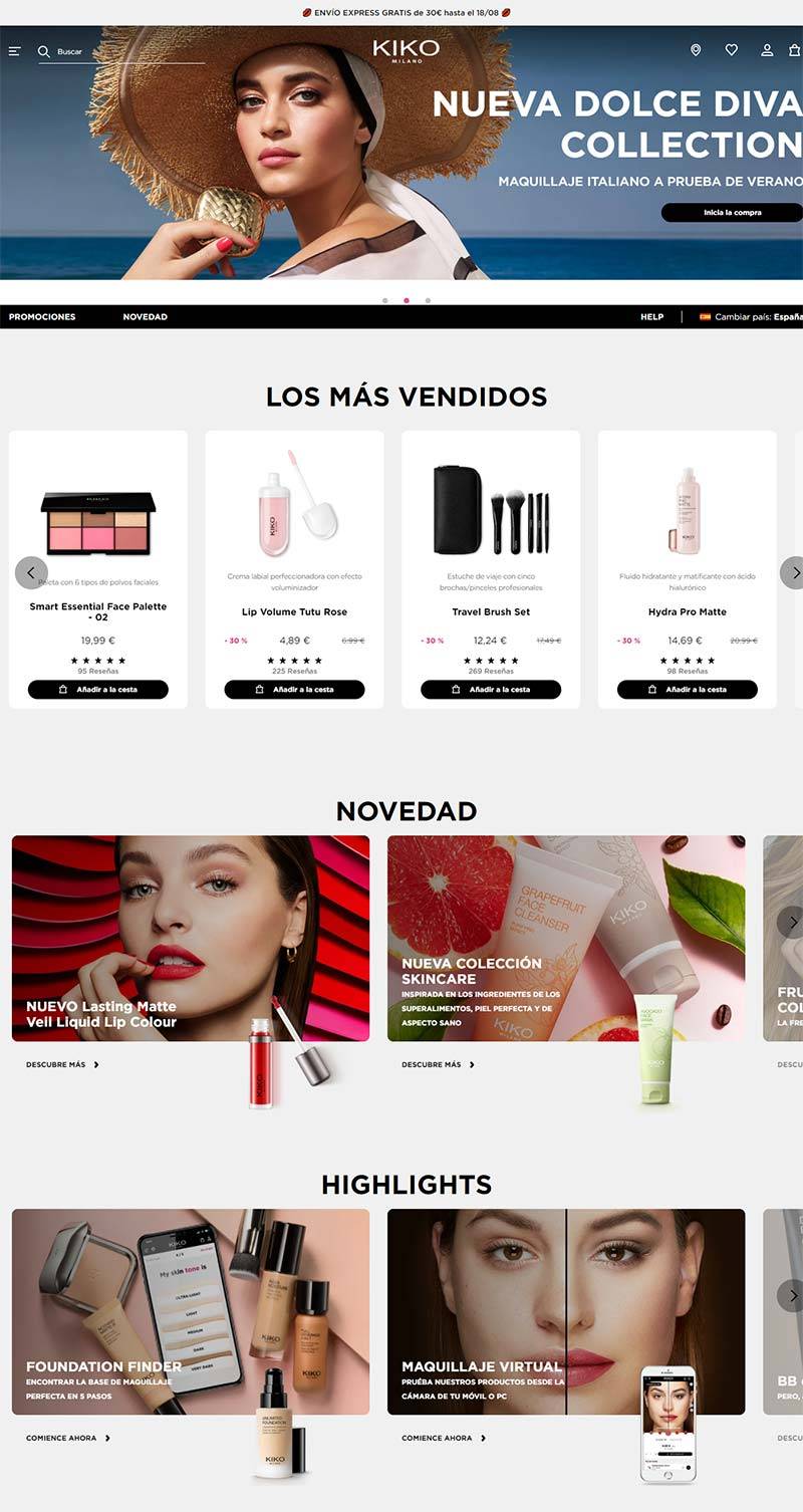 Kiko Milano ES 意大利专业彩妆品牌西班牙官网